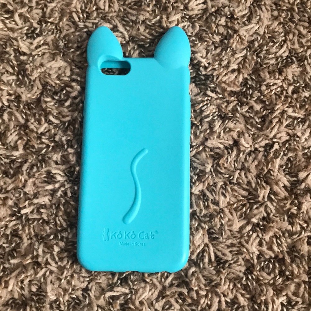 turquoise blue phone case iphone 6 koko cat